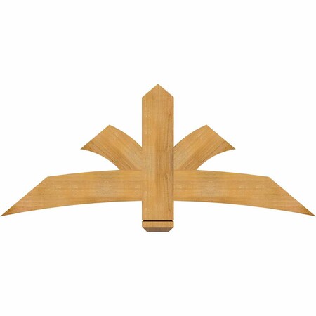 Ekena Millwork Davenport Rough Sawn Timber Gable Bracket, Western Red Cedar, 60"W x 25"H x 2"D x 6"F, 10/12 Pitch GBW060X25X0206DAV00RWR